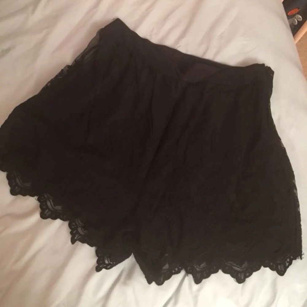 Black Lace Shorts